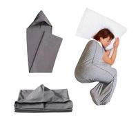 QIAKEFE Couverture de Compression Sensorielle pour Enfants et Adultes,Sac Couchage à Capuche Portable,pour Camping et Relaxation,Tissu Extensible Respirant,Troubles Sensoriels,TDAH (M - 170 * 40cm)