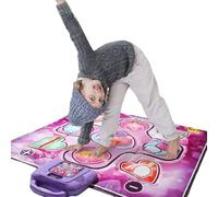 QIAKEFE Tapis de Danse pour Enfants de 3 à 8 Ans,Tapis de Danse Musical avec Affichage LED, Création de Chansons et Musique Intégrée, Cadeau d'anniversaire de Noël pour Garçons Filles de 3 4 5 6 7+
