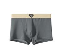 Qiamia Boxer Shorts for Men, Cooling and Quick-Drying Mens Sleep Shorts, Breathable and Stretchy Mens Boxer Short (Gray,M)