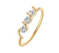 QIAMNI Alliance empilable pour femme, bague délicate avec trilogie en oxyde de zirconium, trio minimaliste