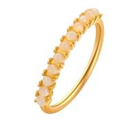 QIAMNI Bague d'amitié en cristal bleu résistant au ternissement, délicate et empilable pour femme