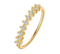 QIAMNI Bague d'amitié en cristal bleu résistant au ternissement, délicate et empilable pour femme