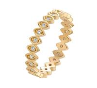 QIAMNI Bague de mariage unique, pavé de zircones cubiques pour femme, bague d'éternité délicate, bague minimaliste