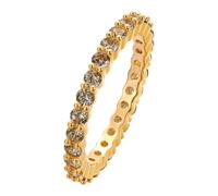 QIAMNI Bague d'éternité empilable avec zircones multiples - Symbole d'amour sans fin pour femmes pour cadeaux, Laiton, Zircone