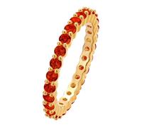 QIAMNI Bague d'éternité empilable avec zircones multiples - Symbole d'amour sans fin pour femmes pour cadeaux, Laiton, Zircone