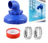 QIANAI Buse Piscine, 4PCS Accessoire de Sortie Piscine, Buse de Remplissage de Piscine Rotative à 360°, Raccord de Buse d'Entrée Rotatif pour Intex Bestway