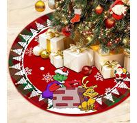 QIANAI Tapis Sapin de Noelronde, 120cm Jupe Arbre de Noël, Christmas Tree Skirt, Couvre Pied Sapin de Noel Ronde, Grande Jupe Arbre de Noël, Jupe de Sapin (A)