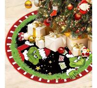 QIANAI Tapis Sapin de Noelronde, 120cm Jupe Arbre de Noël, Christmas Tree Skirt, Couvre Pied Sapin de Noel Ronde, Grande Jupe Arbre de Noël, Jupe de Sapin (B)