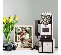 QianCruxtacy Livre d'or Vidéo Personalisable pour Événements, Livre d'or Vidéo et Audio,Téléphone Message Rétro avec Mémoire 32 Go, Qualité HD 1080p, pour Un Souvenir Unique de Votre Fête Black