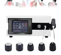 QianCruxtacy Machine Multifonction à Ondes de Choc, Énergie Ajustable 8/10 Bar avec 5 Têtes pour Massage des Tissus Profonds, Laminage Corporel et Traitement de la DE A