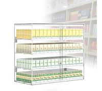 QianCruxtacy Présentoir Commercial pour Cigarettes, Vitrine Transparente en Acrylique pour Cigarettes, Porte Coulissante Verrouillable, pour Bureaux De Tabac, épiceries Et Centres Commerciaux 4-13