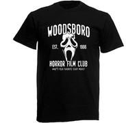QIANFANGHUI Scream Woodsboro High School Horror Club Men's T-Shirt Black XXL