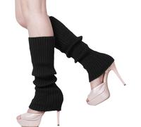 Qianfeng 1 Paire Jambière Femme Chauffe-jambes, Manchettes, Jambières Noires