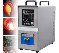 Qiang Chauffage par Induction Haute Fréquence 15KW 220V 30-100KHz avec Double Bobine,Plage 50℃~1300℃ pour Fusion Métaux,Trempe,Recuit et Travail de Métaux Professionnel