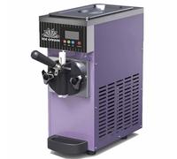 Qiang Machine à Glace Italienne,Machine Glace Italienne Comptoir,Rendement 4-5kg/H,Ice Cream Maker Maison,avec Réservoir 2,5 L & Cylindre 1 L,avec Pré-Refroidissement écran LCD Purple-BQL28