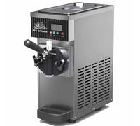 Qiang Machine à Glace Italienne,Machine Glace Italienne Comptoir,Rendement 4-5kg/H,Ice Cream Maker Maison,avec Réservoir 2,5 L & Cylindre 1 L,avec Pré-Refroidissement écran LCD Grey-BQL28