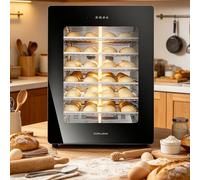 Qiang Machine Levée Pâte 100L + Étuve Fermentation Visible + Contrôle Automatique Humidité/Temp + 3 Grilles Amovibles, Performance Stable + pour Maison & Petit Boulangerie