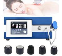 Qiang Machine thérapie par Ondes Choc extracorporelles,Ed Extracorporel Shockwave Machine Relief Masger,Ed et Douleur Musculaire avec 5 têtes Massage,1-22 Hz,10 Pa,Portable et Non invasif