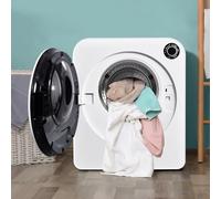 Qiang Mini Sèche-Linges 3Kg - Blanc 830w en Acier Inoxydable avec Triple Filtre,5 Programmes,Protection Contre La Surchauffe,Peut être Monté Au Mur,pour Petits Appartements Ou Dortoirs