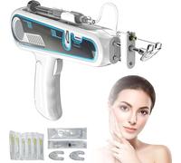 Qiang Pistolet de Mésothérapie Professionnel sans Aiguille,Appareil de Rajeunissement Cutané pour l'Élimination des Rides,Raffermissement et Hydratation Profonde par Pression sous Vide