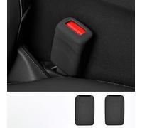 QIANGFAFA 2 Pièce Boucle de Ceinture de Sécurité Housse de Protection pour Dacia Jogger 2018-2024, Housse de Silicone Housse Anti Poussière pour Voiture,Black-Base
