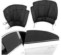 QIANGFAFA 4 Pièces Pare-soleils pour Vitres Latérales Auto pour Mercedes Benz C-Class Sedan W206 I 2021-2024, 2025 Mise à Niveau Élasticité Spandex Pare Soleil Voiture Bébé Noir,L 115cm*52cm