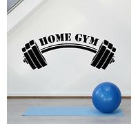 QIANGTOU Gym Signe Wall Sticker Home Gym Barbell Fitness Lifestyle Sport Club Stickers Muraux Salle De Fitness Mur Fenêtre Décor 44x110cm