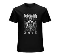 QIANHANTANG Behemoth Band Amen Herr Unisex 100% Cotton Short-Sleeve T-Shirts Black S