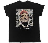 QIANHANTANG Bill Murray Poster Unisex 100% Cotton Short-Sleeve T-Shirts Black M