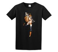QIANHANTANG Blazblue Cross Tag Battle Makoto Nanaya M Unisex 100% Cotton Short-Sleeve T-Shirts Black M