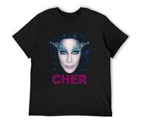 QIANHANTANG Cher D2K Admat Tour Singer Unisex 100% Cotton Short-Sleeve T-Shirts Black M