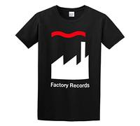 QIANHANTANG Factory Records Retro Record Label Music Happy Mondays Unisex 100% Cotton Short-Sleeve T-Shirts Black S