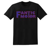 QIANHANTANG Fantic Motor Biker Motorcycle Rider Unisex 100% Cotton Short-Sleeve T-Shirts Black L