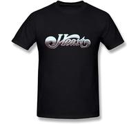 QIANHANTANG Habo Line Popular Band Heart Logo Unisex 100% Cotton Short-Sleeve T-Shirts Black S