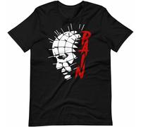 QIANHANTANG Hellraiser Pinhead Cenobite Pain Movie Unisex 100% Cotton Short-Sleeve T-Shirts Black M