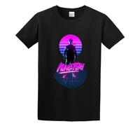 QIANHANTANG Hot Chrome Kung Fury Laser Unisex 100% Cotton Short-Sleeve T-Shirts Black S