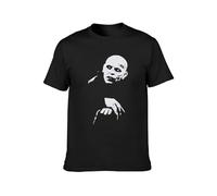 QIANHANTANG Nosferatu Vampire Hammer Horror Cult Goth Punk Unisex 100% Cotton Short-Sleeve T-Shirts Black XL