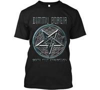 QIANHANTANG NWT New Dimmu Borgir Death Cult Armageddon Black Metal Band Music Unisex 100% Cotton Short-Sleeve T-Shirts Black XXL