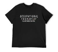 QIANHANTANG Occupational Therapy Will Be There for You Unisex 100% Cotton Short-Sleeve T-Shirts Black XL