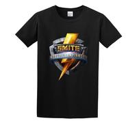 QIANHANTANG Smite World Ships Day One Logo Unisex 100% Cotton Short-Sleeve T-Shirts Black XXXL