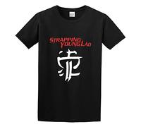 QIANHANTANG Strapping Young Lad Metal Logo Unisex 100% Cotton Short-Sleeve T-Shirts Black XL