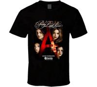 QIANHANTANG Sunshine T Shirts Pretty Little Liars TV Show Series Fan Poster Unisex 100% Cotton Short-Sleeve T-Shirts Black L