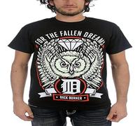 QIANHANTANG The Fallen Dreams Owl Unisex 100% Cotton Short-Sleeve T-Shirts Black XL