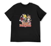 QIANHANTANG The Seven Deadly Sins Anime Unisex 100% Cotton Short-Sleeve T-Shirts Black XXL