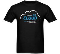 QIANHANTANG There is No Cloud Unisex 100% Cotton Short-Sleeve T-Shirts Black XXL