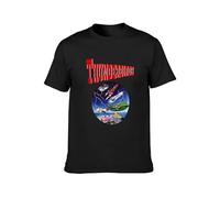 QIANHANTANG Thunderbirds TV Show Unisex 100% Cotton Short-Sleeve T-Shirts Black L
