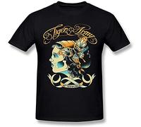 QIANHANTANG Tiger Army Band Logo Poster Unisex 100% Cotton Short-Sleeve T-Shirts Black S