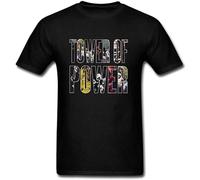 QIANHANTANG Tower of Power Band Logo Unisex 100% Cotton Short-Sleeve T-Shirts Black L