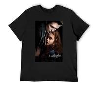 QIANHANTANG Twilight Ideal Gift Present Youth Middle Age The Old Unisex 100% Cotton Short-Sleeve T-Shirts Black XXL