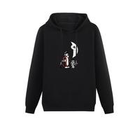 QIANJIAOMEN Tianhe Darth Hobbes and Calvin Trooper Men's Hoodies Pullover Hoody Black Unisex Sweatershirt L